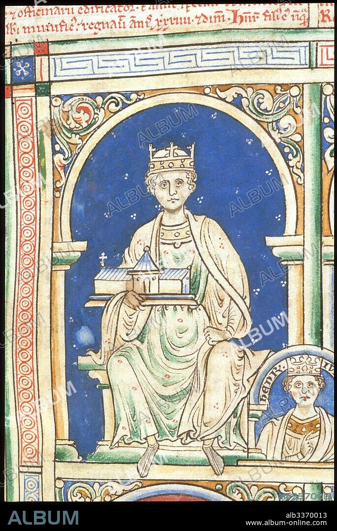 MATTHEW PARIS. Henry II of England (From the Historia Anglorum, Chronica majora).