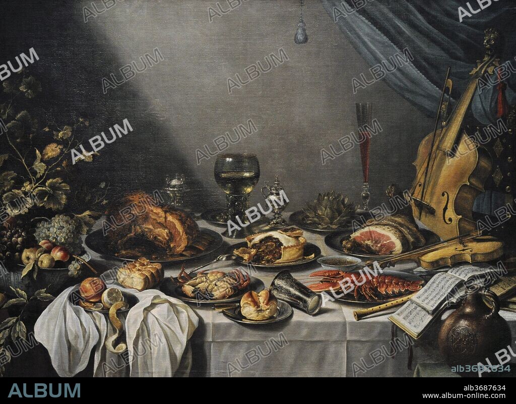 Pieter Claesz. (1597/1598-1661). Dutch Golden Age painter. Still Life, 1653. Wallraf-Richartz Museum. Cologne. Germany.