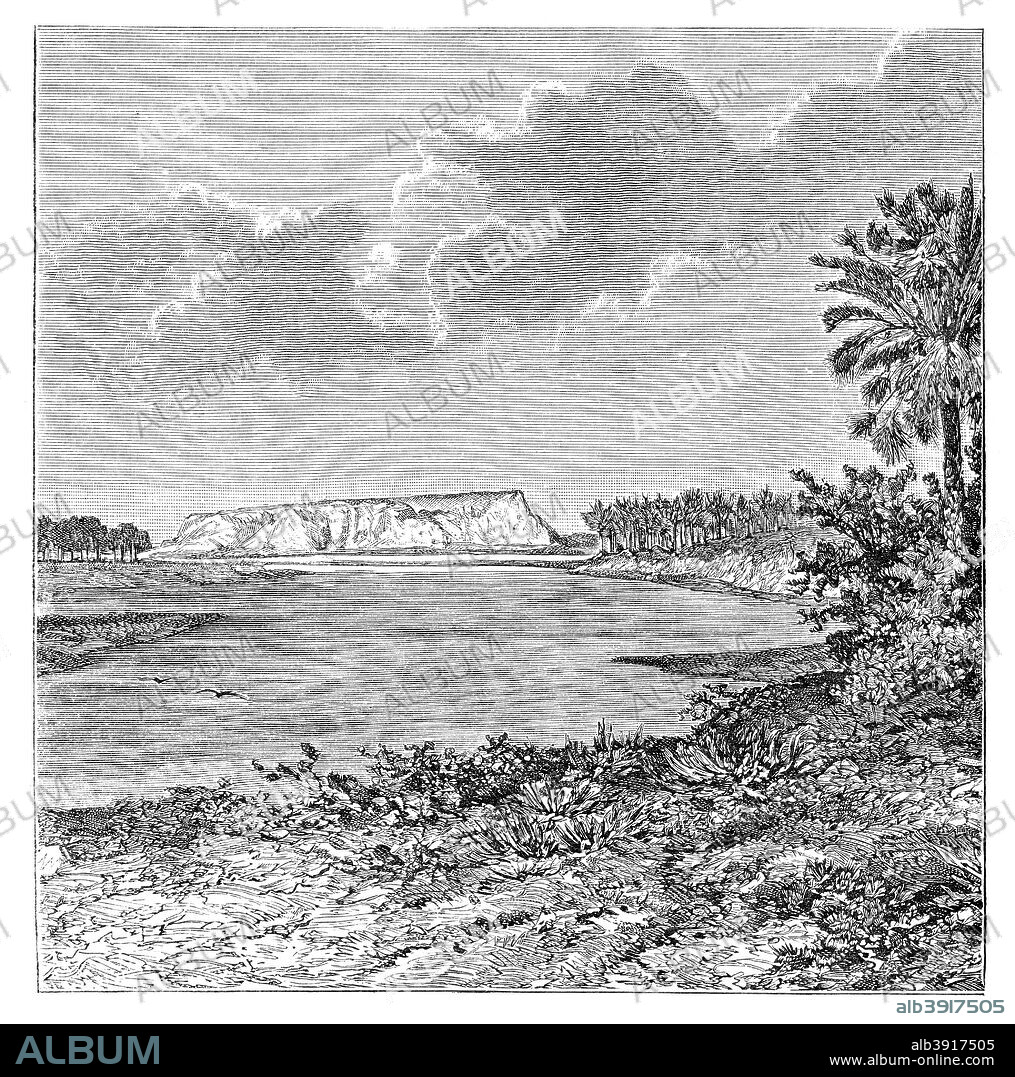 The Mound of Babil, Iraq, 1895. From The Universal Geography with Illustrations and Maps, division XVII, written by Elisee Reclus and published by Virtue & Co. Limited (London, 1895).
