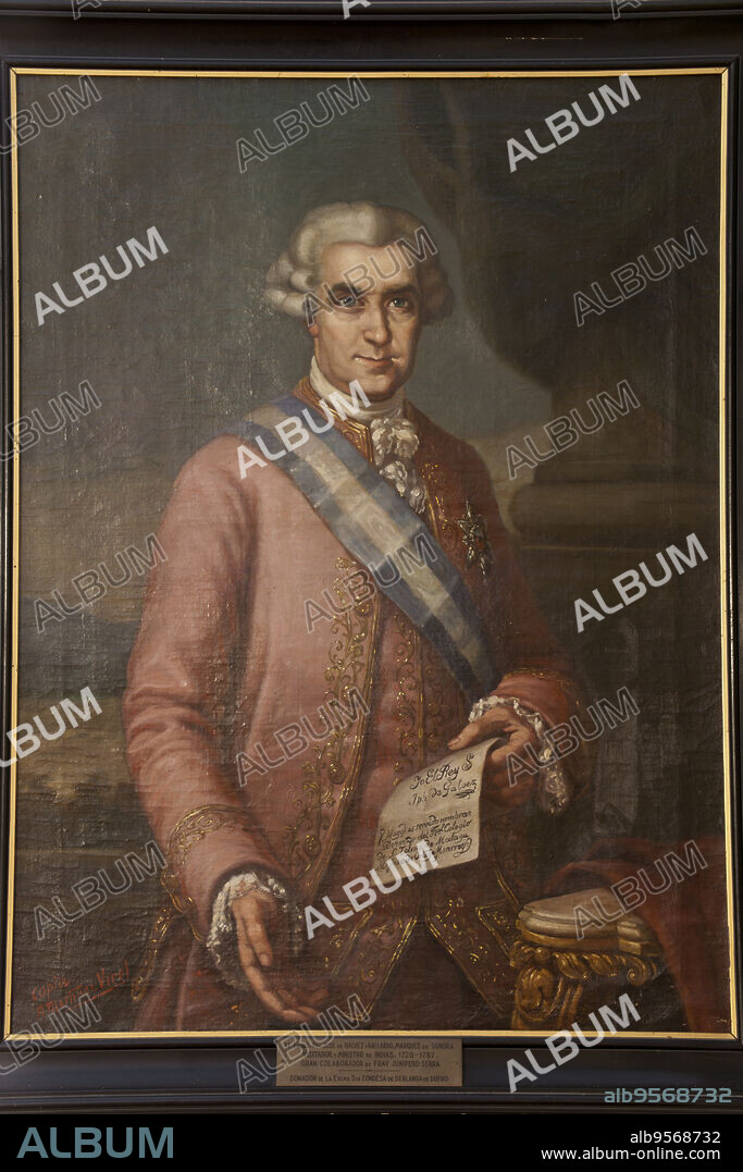 Jose de Galvez y Gallardo, marques de Sonora, Visitador y ministro de Indias. 1720-1787.Oil on canvas.Museo de Fray Junípero Serra.Petra.Mallorca.Islas Baleares. Spain.