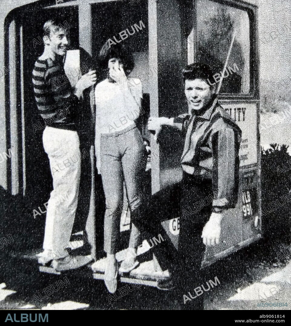 Film still of Una Stubbs (1937-) and Sir Cliff Richard (1940-) from 'Summer Holiday'.