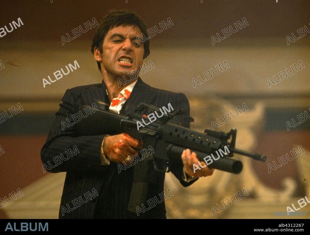 AL PACINO in SCARFACE, 1983, directed by BRIAN DE PALMA. Copyright UNIVERSAL PICTURES.
