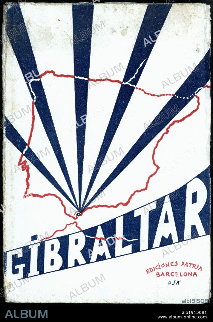 Portada del libro Gibraltar, crónicas sobre el peñón. Editada en Barcelona, año 1940.