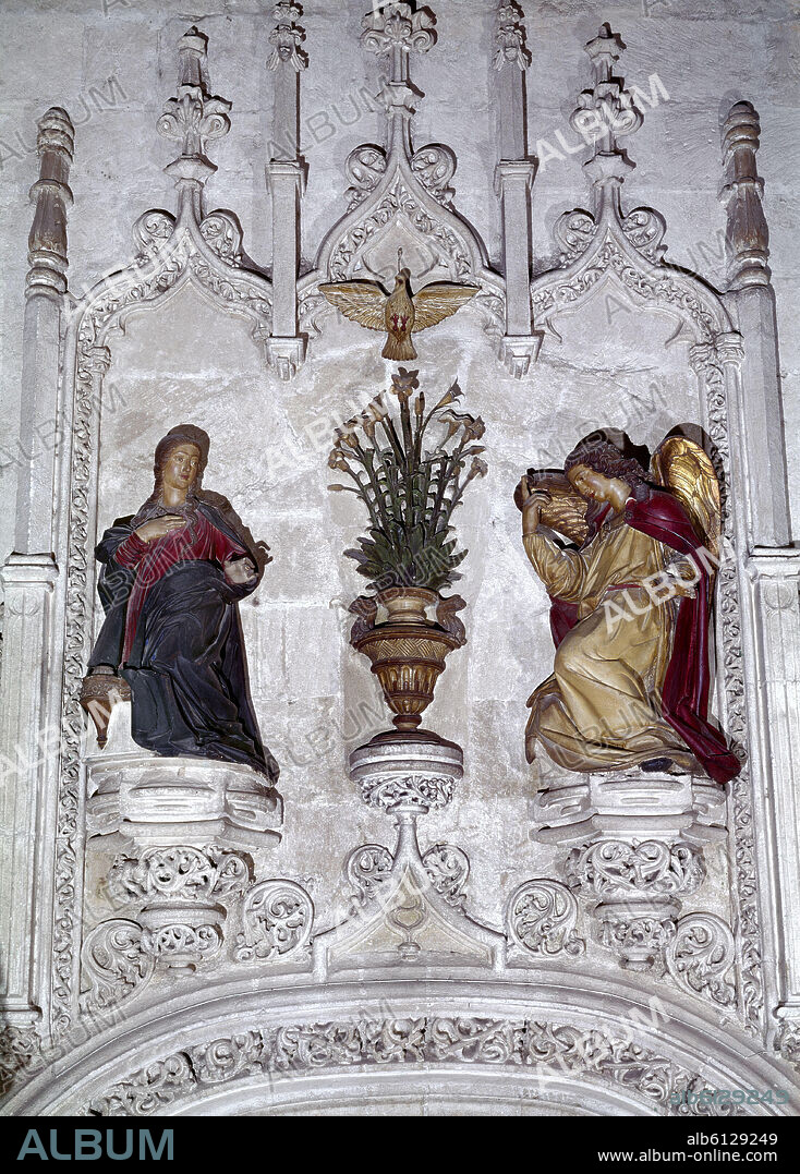 JACOPO TORNI (1456-1526) JACOBO FLORENTINO O INDAC. LA ANUNCIACION.