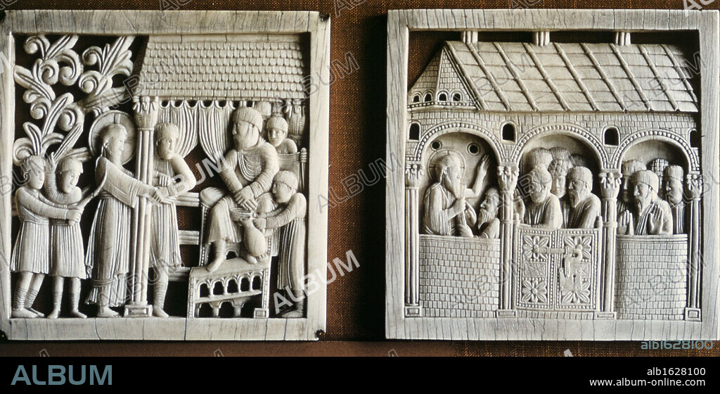 Christ With Pilate/The Last Supper   Artist Unknown  Ivory.