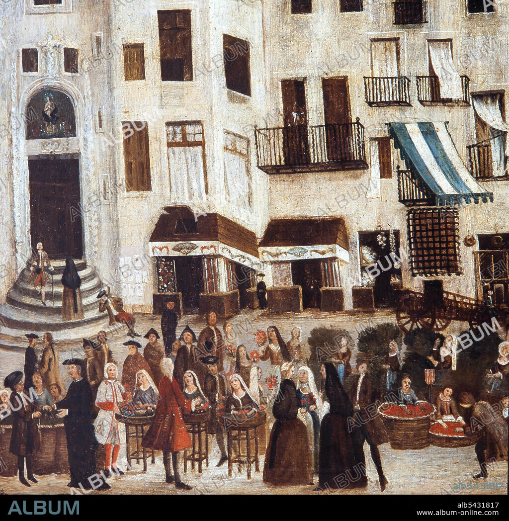 El Born, siglo XVIII. Museu d'Història de Barcelona.
