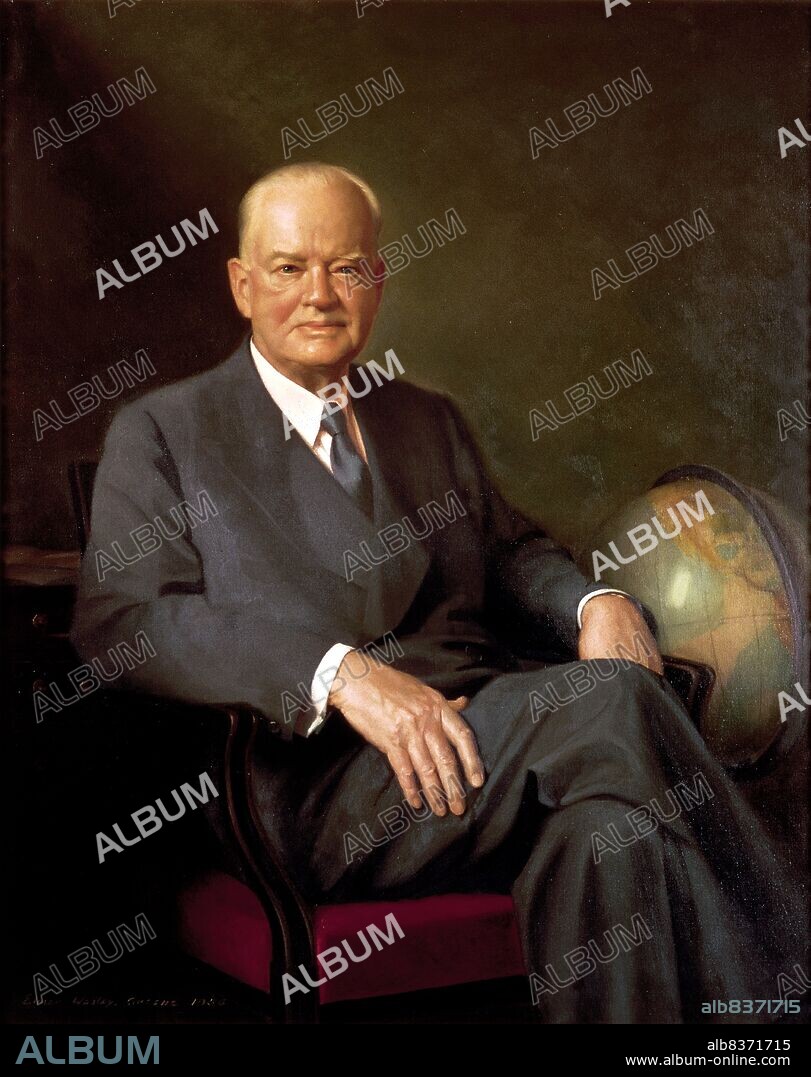 Herbert Clark Hoover (August 10, 1874 October 20, 1964) was an American politician who served as the 31st President of the United States from 1929 to 1933. A Republican, as Secretary of Commerce in the 1920s he introduced Progressive Era themes of efficiency in the business community and provided government support for standardization, efficiency and international trade.<br/><br/>. As president from 1929 to 1933, his ambitious programs were overwhelmed by the Great Depression, that seemed to get worse every year despite the increasingly large-scale interventions he made in the economy.<br/><br/>. He was defeated in a landslide in 1932 by Democrat Franklin D. Roosevelt, and spent the rest of his life as a conservative denouncing big government, liberalism and federal intervention in economic affairs.