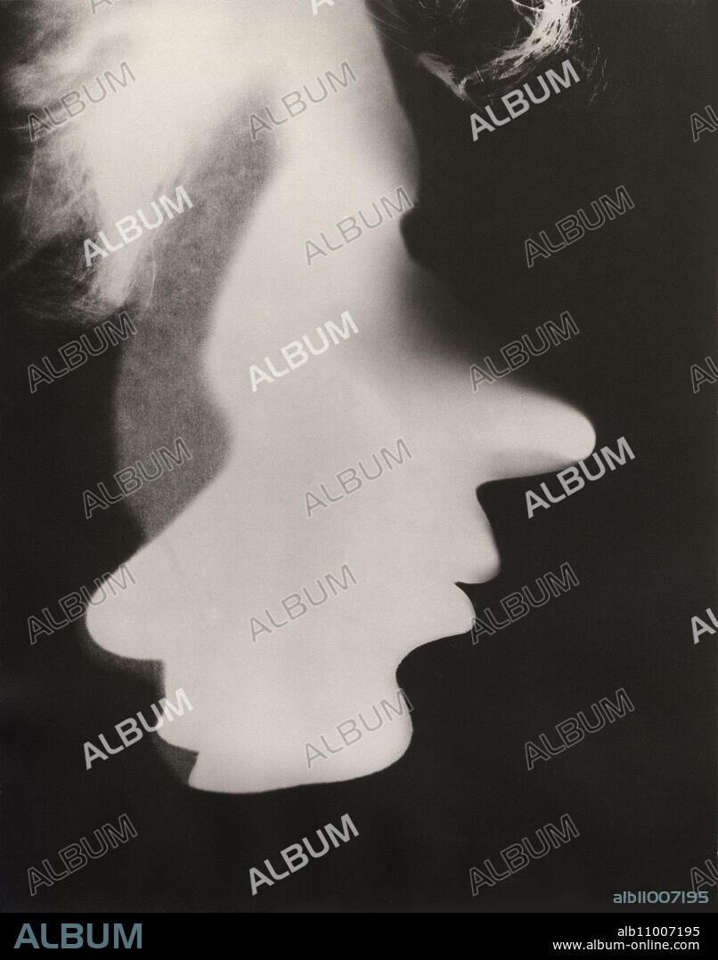 LUCIA MOHOLY. Double Portrait Photogram.