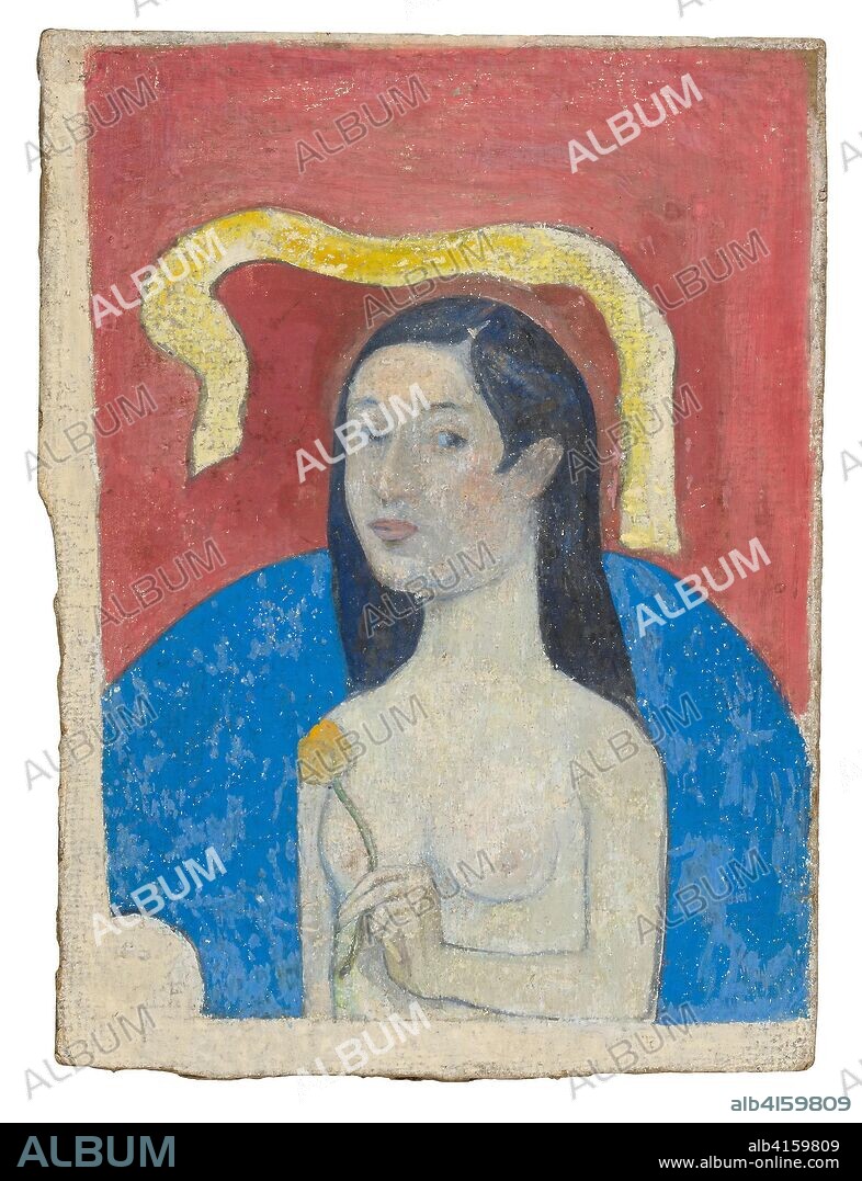 Portrait of the Artist's Mother (Eve). Paul Gauguin; French, 1848-1903. Date: 1889-1890. Dimensions: 170 × 130 mm. Gouache, over a white ground, on gray millboard. Origin: France.