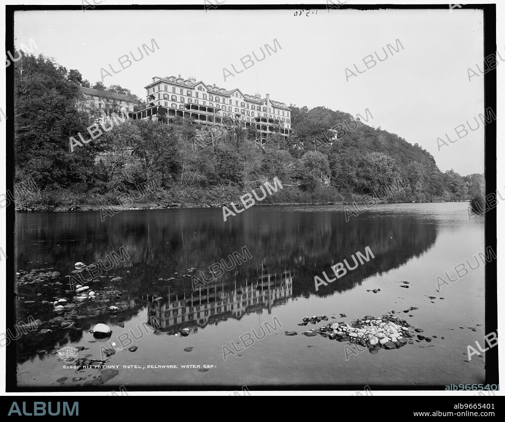 Kittatinny Hotel i.e. House, Delaware Water Gap, c1900. Resort hotel above the Delaware River, Pennsylvania.