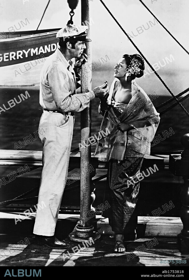 FRED MACMURRAY and VERA RALSTON in FAIR WIND TO JAVA, 1953, directed by JOSEPH KANE. Copyright REPUBLIC PICTURES.