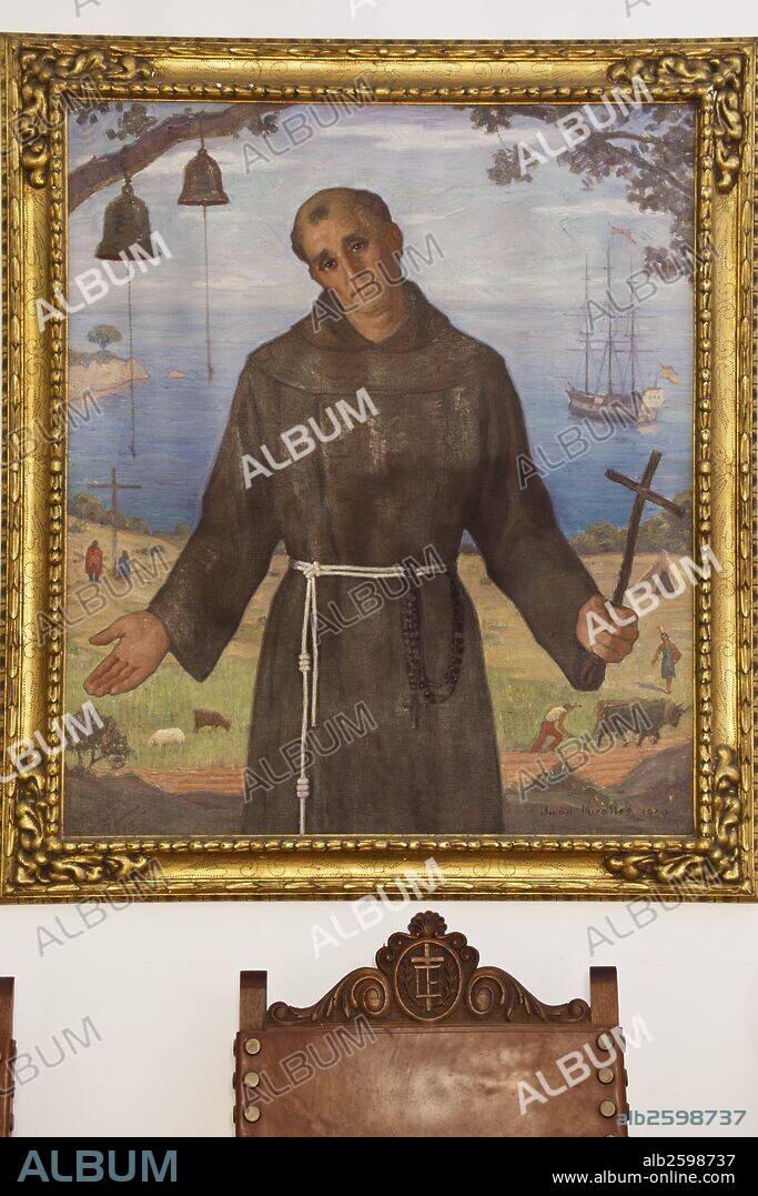 Fray Junípero Serra Ferrer, nacido como Miquel Josep Serra i Ferrer (Petra, Mallorca, 24 de noviembre de 1713 - Monterrey, California, 28 de agosto de 1784). Juan miralles, oleo sobre tela.Museo de Fray Junípero Serra.Petra.Mallorca.Islas Baleares. Spain.