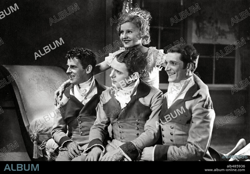 KARL HEINZ SCHROTH, LILIAN HARVEY, REGINALD PURDELL and ROBERT ARNOUX in CONGRESS DANCES, 1931 (DER KONGRESS TANZT), directed by ERIK CHARELL. Copyright U.F.A.