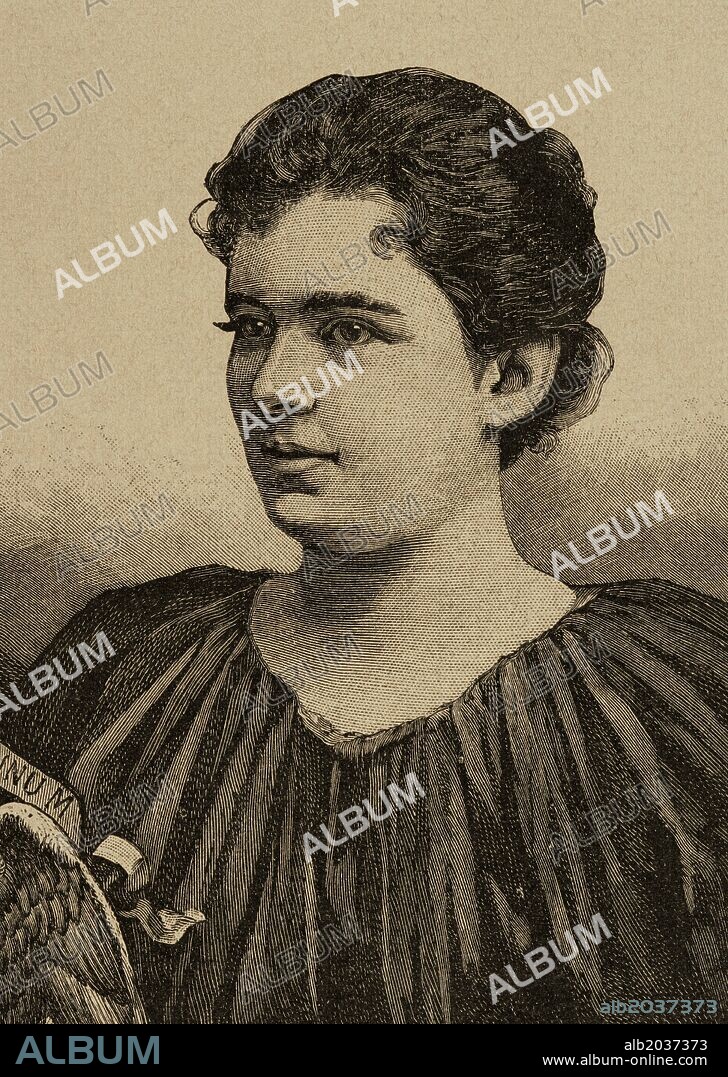 FRANCES FOLSOM CLEVELAND PRESTON (1864-1947). Esposa de Stephen Grover Cleveland (1837-1908). Vigésimo segundo (1885-1889) 1 y vigésimo cuarto (1893-1897) Presidente de los Estados Unidos, y primera dama. Grabado.