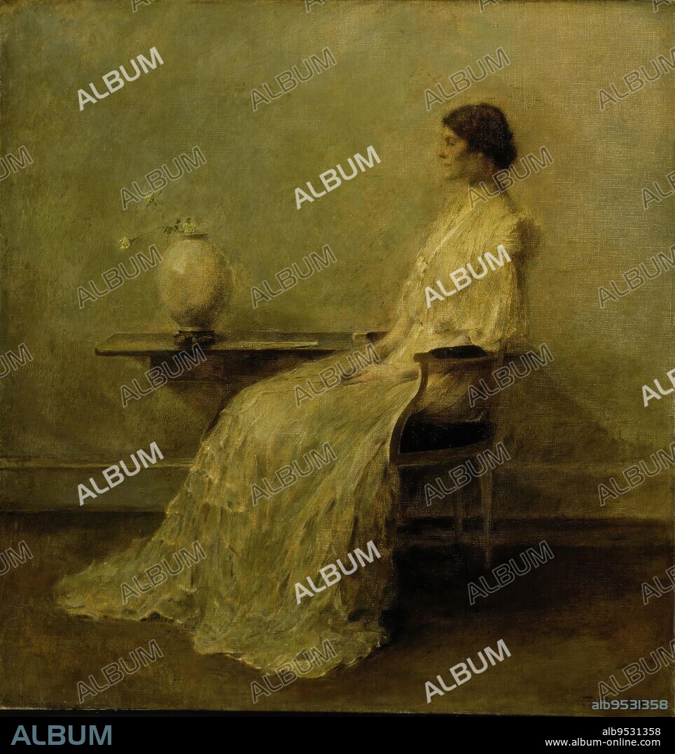 THOMAS WILMER DEWING. Lady in White (No. 2). Date: ca. 1910. oil on canvas.