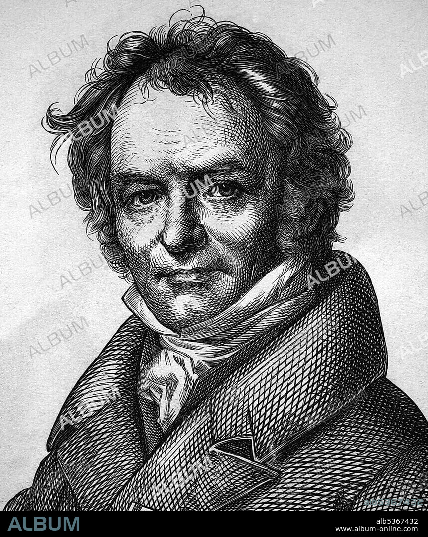 Karl Ritter, 1779 - 1859, educator and geographer, portrait, historical illustration, 1880.