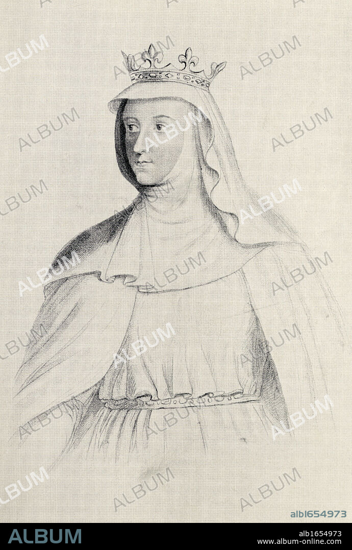 Margaret of France circa. 1279 to 1318. Queen of England as the second wife of King Edward I of England. From the book Our Queen Mothers by Elizabeth Villiers.