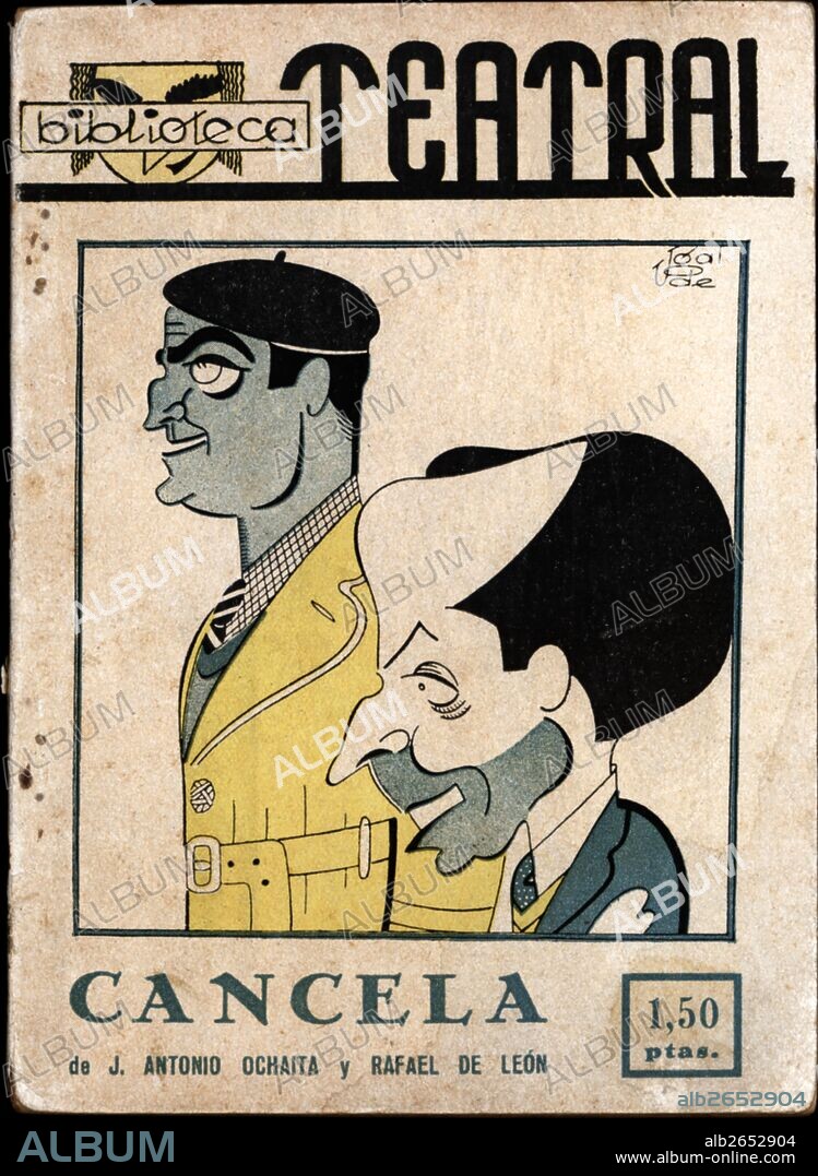 Portada de la obra de teatro Cancela, de Antonio Ochaita y Rafael de León. Madrid, 1940.