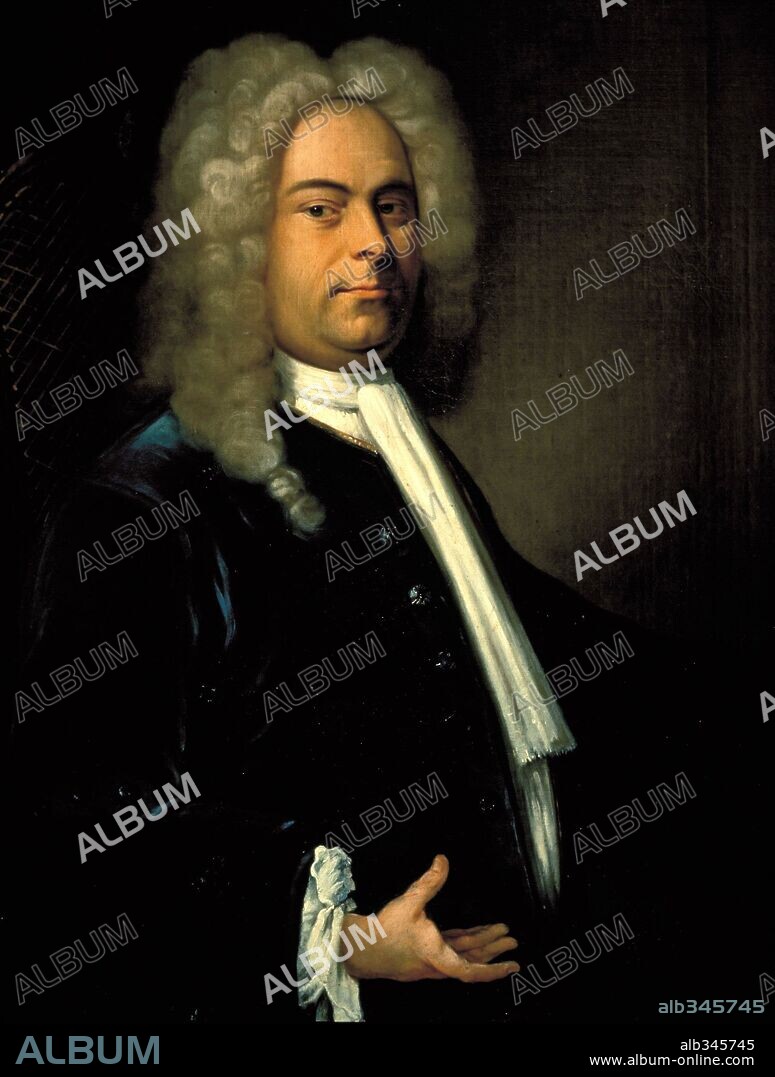 Portrait of German composer Georg Friedrich Handel (1685 - 1759).