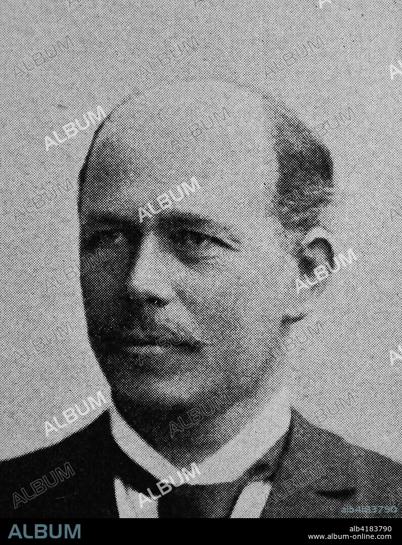 Johannes Rehmke, 1848-1930, a German philosopher reproduction photo from the year 1895, digital improved.