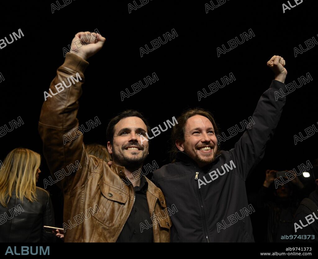 Madrid, 05/09/2016. Alberto Garzón and Pablo Iglesias appear before the media. Photo: Maya Balanya ARCHDC.