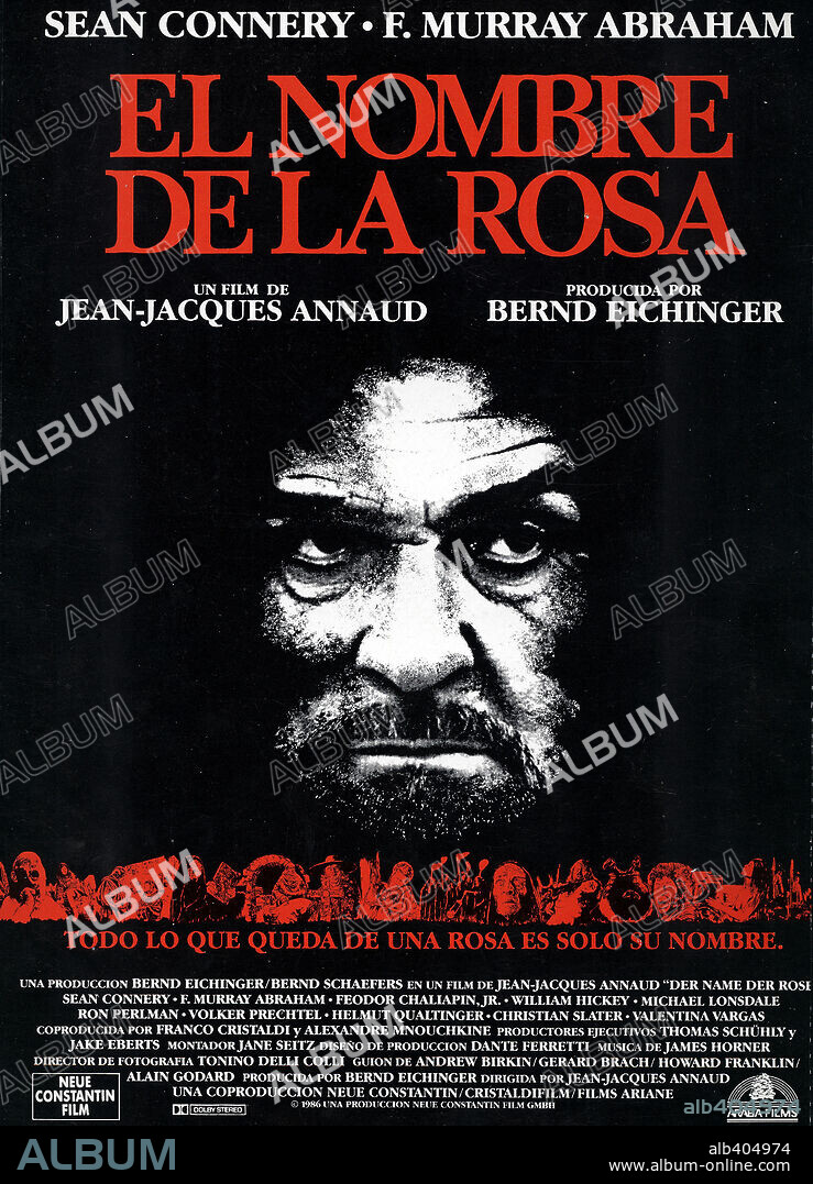 Poster of THE NAME OF THE ROSE, 1986 (DER NAME DER ROSE), directed by JEAN-JACQUES ANNAUD. Copyright NEUE CONSTANTIN FILM PRODUKTION.