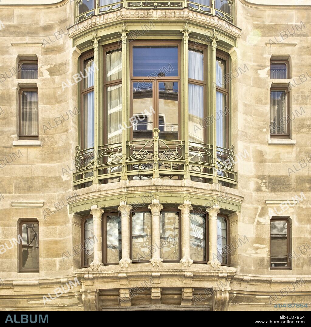 The Hotel Tassel, 6, Rue Paul-Emile Jansonstraat, Brussels, Belgium, 2015. The Hotel Tassel is a town house built in 1893-94 by Victor Horta for the Belgian scientist and professor Emile Tassel. It is generally considered as the first true Art Nouveau building, because of its highly innovative plan and its groundbreaking use of materials and decoration. It was designated as a UNESCO World Heritage Site in 2000.