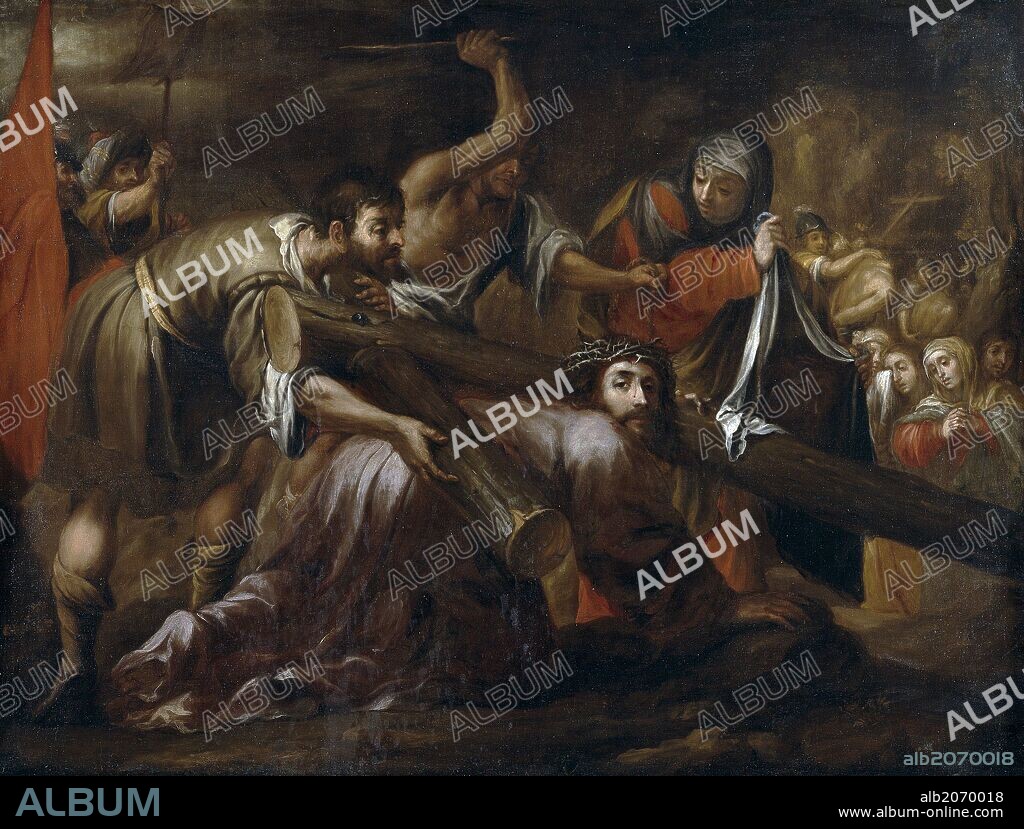 JUAN DE VALDÉS LEAL. Juan de Valdés Leal / 'Jesus Christ on the way to Calvary and Veronica', ca.  1660, Spanish School, Canvas, 161 cm x 211 cm, P06782.