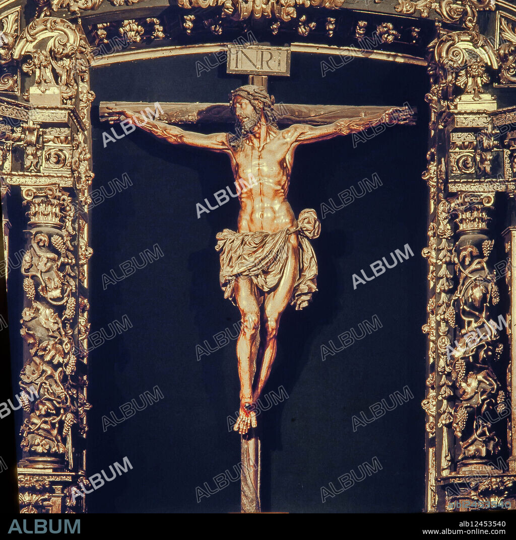 Cristo de la Agonía, escultura realizada por Juan de Mesa y Velasco en 1622. Iglesia de San Pedro de Ariznoa, Vergara, País Vasco.