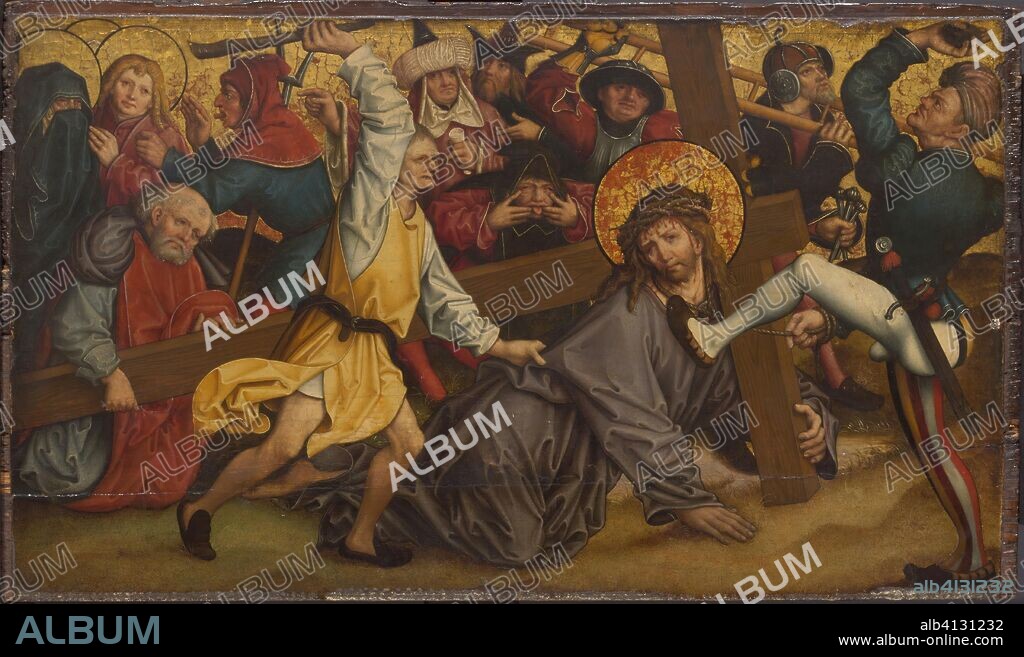 HANS MALER ZU SCHWAZ. Christ Carrying the Cross. Hans Maler, attributed to; German, c. 1480-1526/29. Date: 1510-1520. Dimensions: 13 5/16 x 22 5/8 in. (33.8 x 57.5 cm)
Painted surface: 12 13/16 x 22 in. (32.5 x 55.8 cm). Oil on panel. Origin: Germany.