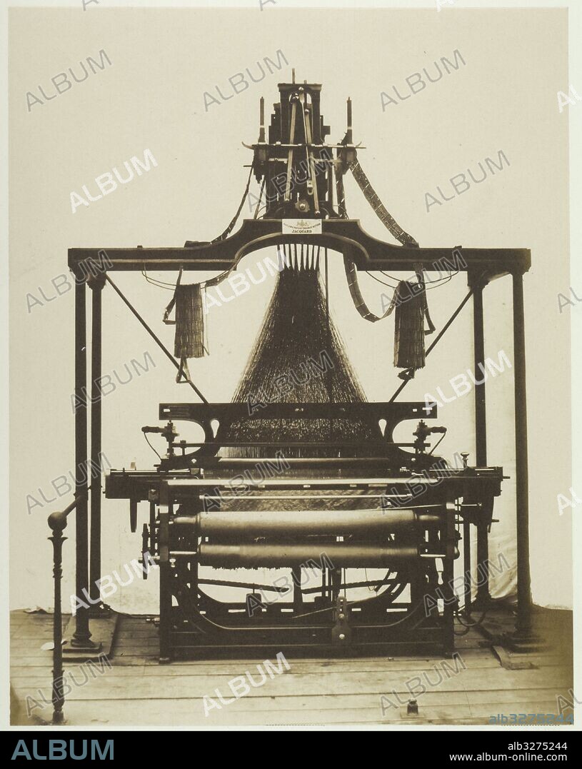 Double Jacquard Loom. Barlow, C.M. Ferrier & F. von Martens attributed to, Claude-Marie Ferrier attributed to, Friedrich von Martens attributed to, 1851.