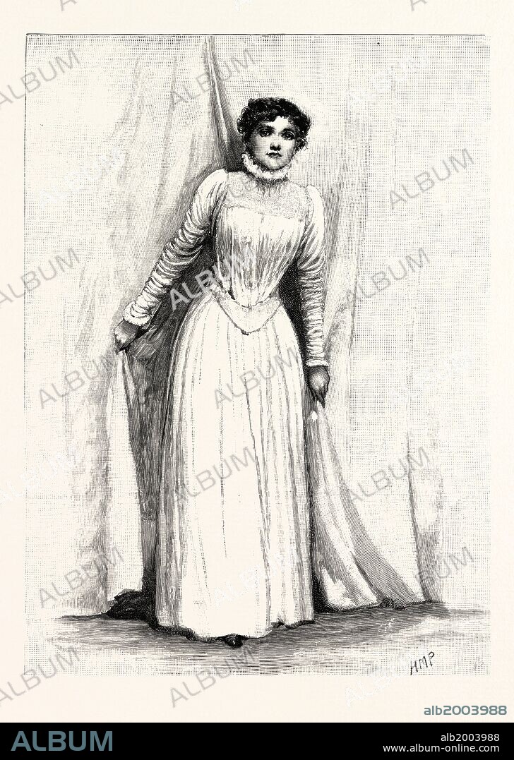 THE IBSEN PERFORMANCES IN LONDON: Miss Florence Farr as Rebecca West in Rosmersholm. UK.
