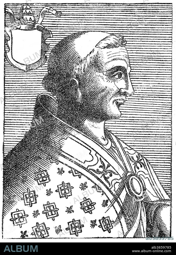 Antipope Christopher, Christophorus, historical illustration.