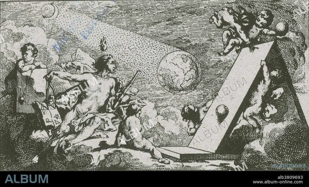 Engraving from Buffon's Historie Naturelle dealing with his theory of the Earth. He wrote extensively on the origins of the Universe and the beginnings of life on Earth. He stressed that things like planets were not created by God, but rather through natural events. He believed that the origin of life on Earth was also the result of natural phenomena. Georges Louis Leclerc, Comte de Buffon (1707-1788) was a French naturalist, mathematician, cosmologist, and encyclopedic author. He epitomizes the revolutionary changes that the Enlightenment brought to the study of nature. 100 years before Darwin, Buffon published his Historie Naturelle (Natural History), a 44 volume encyclopedia describing everything known about the natural world, he wrestled with the similarities of humans and apes and even talked about common ancestry of Man and apes, but ultimately rejected the possibility of a common descent.