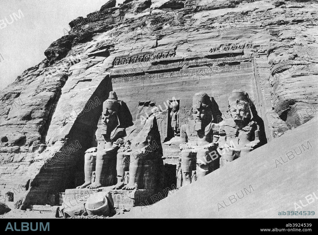 The Temple of Abu Simbel, Egypt, 1936. Plate taken from The Art of Ancient Egypt, published by the Phaidon Press (Vienna, 1936).