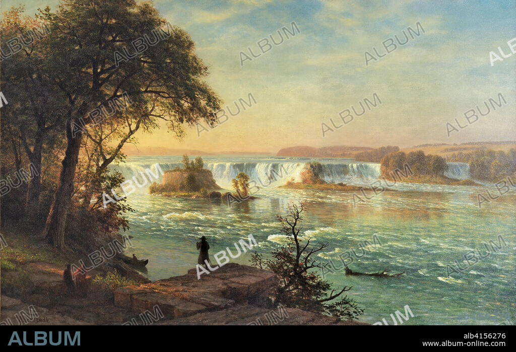 Albert Bierstadt (Solingen, 1830-New York, 1902). The Falls of St. Anthony (ca. 1880 - 1887). Oil on canvas. 96.8 x 153.7 cm.