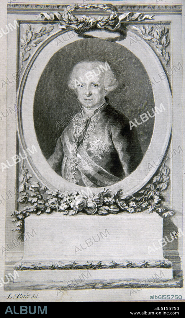 LUIS PARET Y ALCAZAR (1746-1799). PEDRO FRANCISCO LUJAN SILVA Y GÓNGORA - MARQUES Y DUQUE DE ALMODÓVAR 1727-1794.