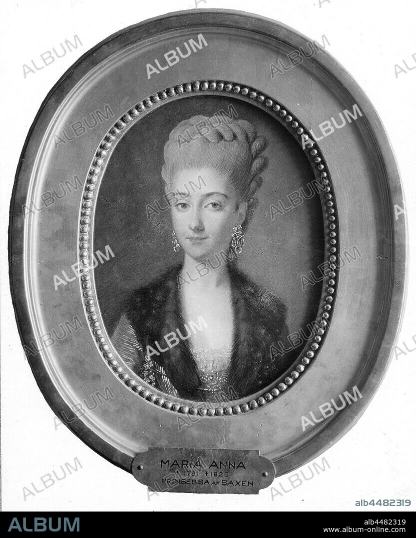 Johann Heinrich Schmidt, Princess Maria Anna, Maria Anna, 1761-1829, Princess of Saxony, painting, 1776, Pasell on cardboard, Height, 28 cm (11 inches), Width, 22 cm (8.6 inches), Inscriptions, Signed, Peint couple JH, Schmidt 1776 in Dreste.