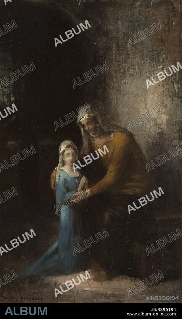 JAMES BERTRAND. Sketch for the church of Saint-Louis-d'Antin - the Education of the Virgin, 1872. (Esquisse pour l'église Saint-Louis-d'Antin - L'Education de la Vierge).