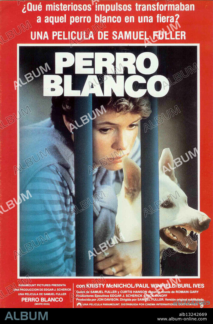 Poster de PERRO BLANCO, 1982 (WHITE DOG), dirigida por SAMUEL FULLER. Copyright PARAMOUNT PICTURES.