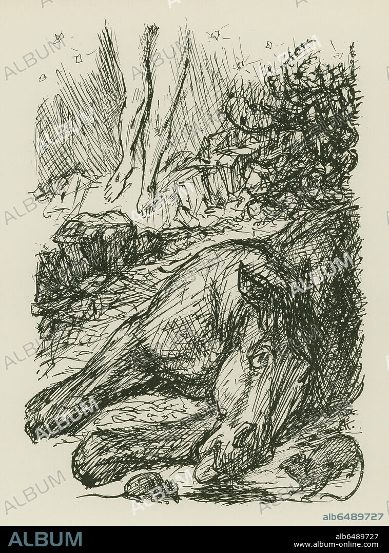 ALFRED KUBIN. Fallen horse.
