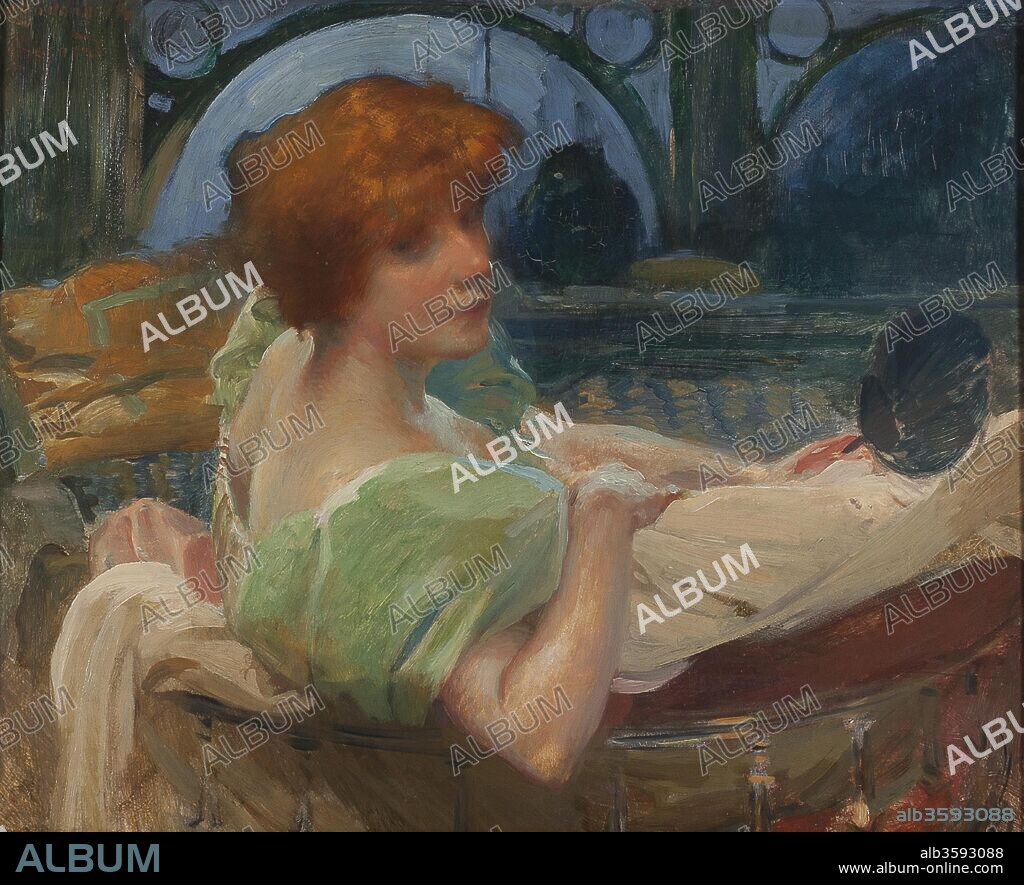 PAUL-ALBERT BESNARD. Portrait of Madame Georges Rodenbach.