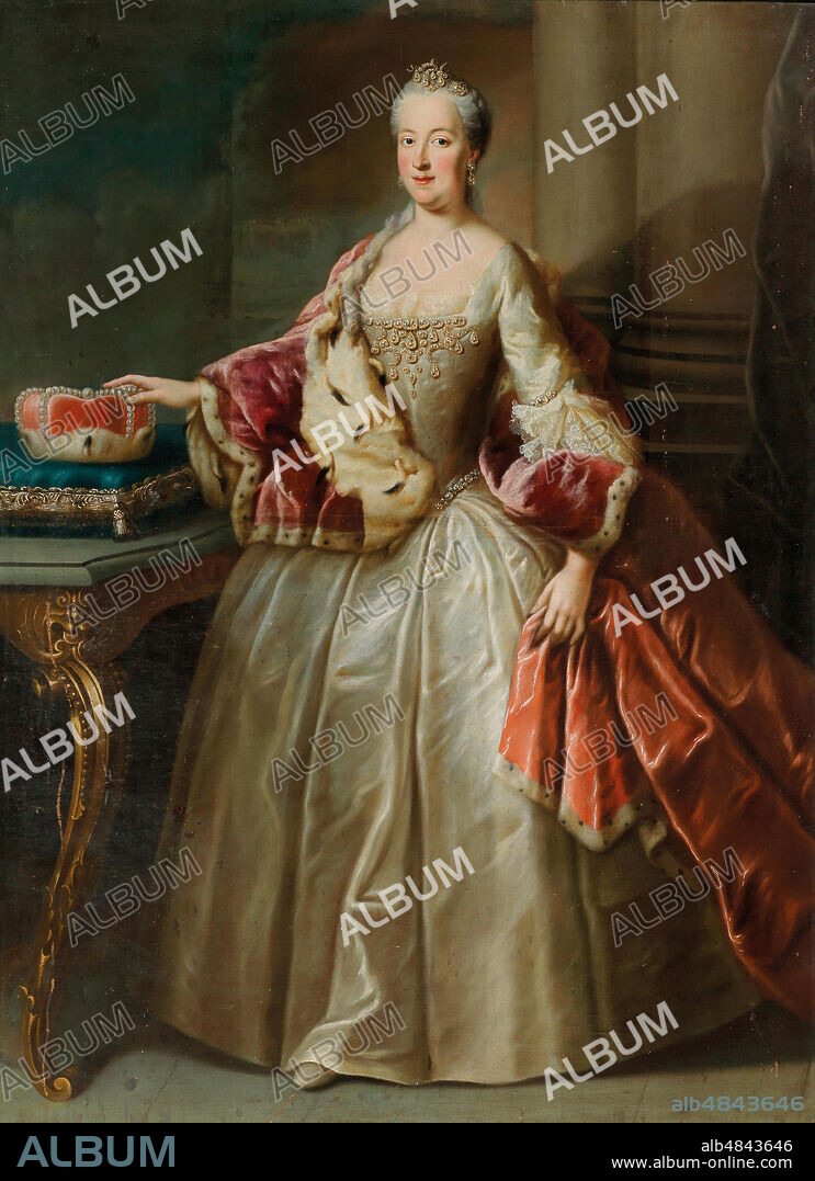 GEORGE DESMAREES. Portrait of Maria Anna of Pfalz-Sulzbach (1722-1790), Princess of Bavaria.