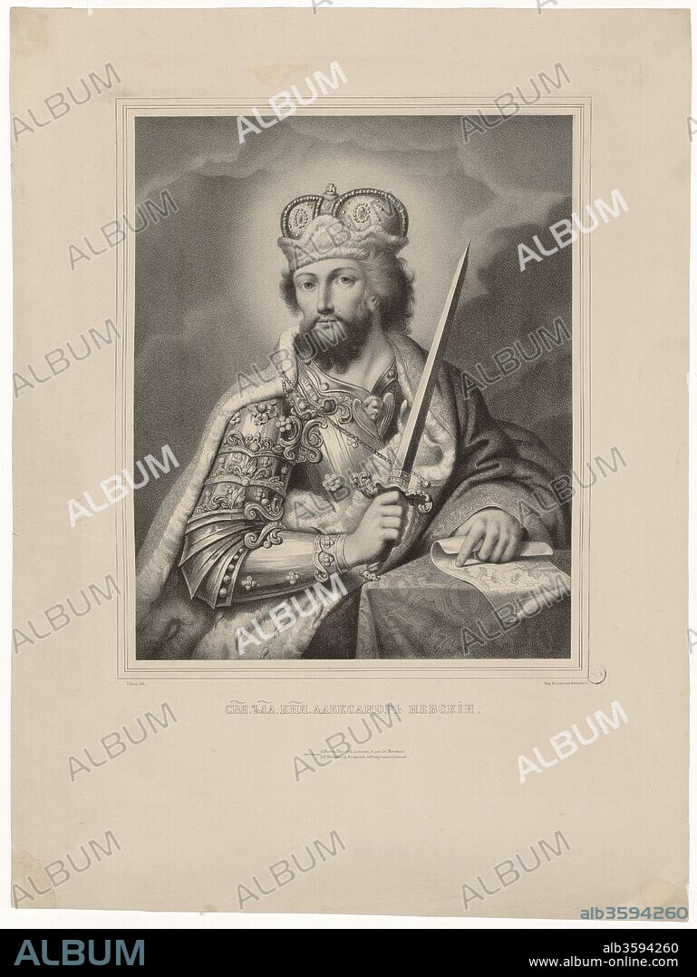 JACQUES FRANçOIS GAUDéRIQUE LLANTA. Alexander Nevsky, Grand Prince of Novgorod and Vladimir (1220-1263).