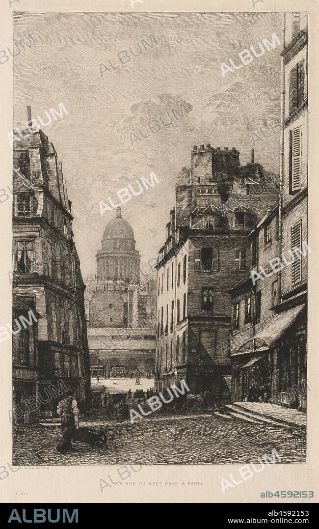La rue du Haut Pavé à Paris, 1881.