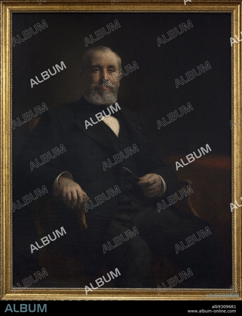 ALBERT LAMBERT (1854-?). FRENCH ARTIST.. Emile Loubet (1838-1929).  President of the French Republic during the Third Republic. Portrait by  Albert Lambert (1854-?), 1905, a - Album alb9309681