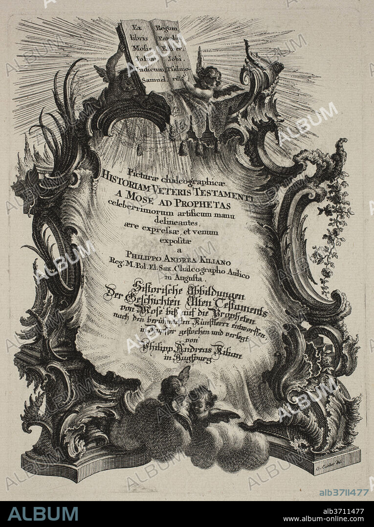 PHILIPP ANDREAS KILIAN AFTER VARIOUS ARTISTS, JOHANN MICHAEL WAGNER (PUBLISHER). Picturae Chalcographicae Historiam Veteris et Novi Testamenti. Dated: 1758. Dimensions: book: 38.3 x 26 x 4 cm (15 1/16 x 10 1/4 x 1 9/16 in.). Medium: bound volume with 1 engraved title and 129 engraved illustrations.