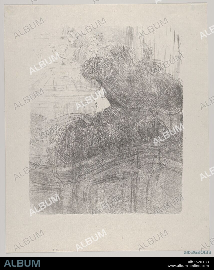 Cléo de Mérode. Artist: Henri de Toulouse-Lautrec (French, Albi 1864-1901 Saint-André-du-Bois). Dimensions: sheet: 15 3/16 x 12 1/2 in. (38.6 x 31.7 cm)
image: 11 5/8 x 9 1/16 in. (29.5 x 23 cm). Date: 1898.