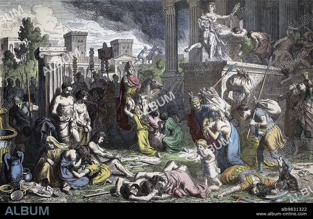 Slaves with heavy shackles around their ankles to prevent escape. After an uillustration by Dutch artist Jan Luiken in a book concerning the history of the Barbary coast and piracy published in the 17th century.