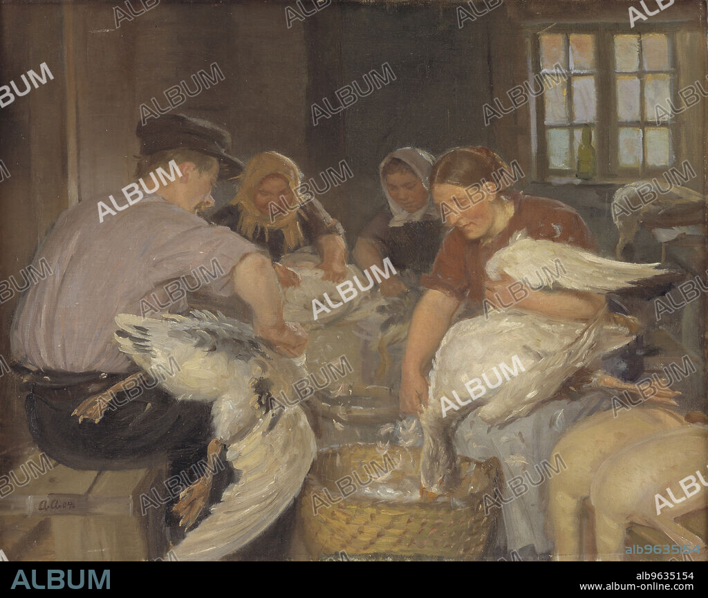 ANNA KIRSTINE ANCHER. Plucking the Geese, 1904.
